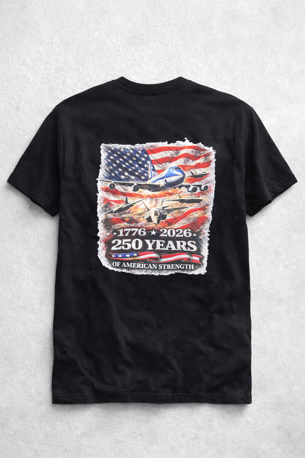 America 250 Patriotic T-Shirt β 1776β2026 | 250 Years of American Strength | Military Aviation Design